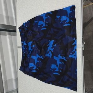 Lafaris brand skirt‎ with built-in shorts Blue camo pattern size Large